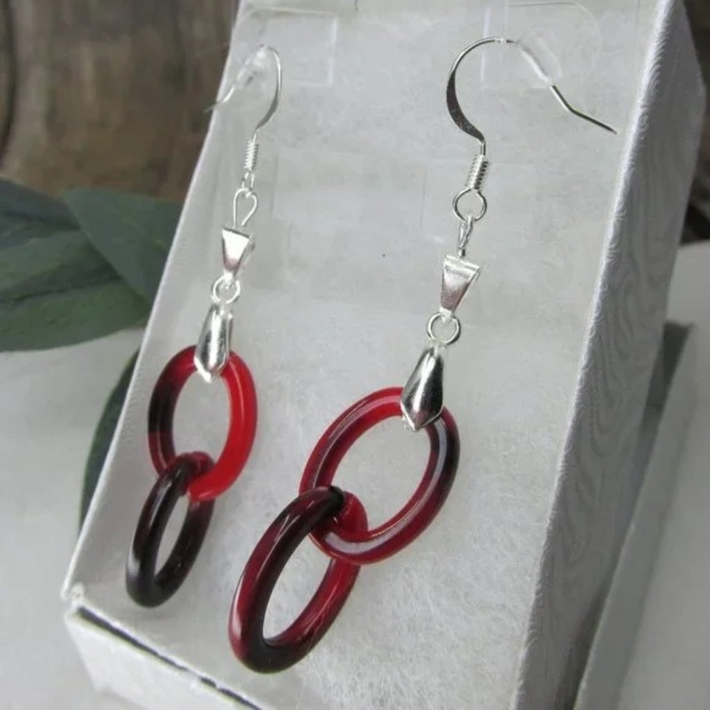 Wg Plated Twin Resin Earrings